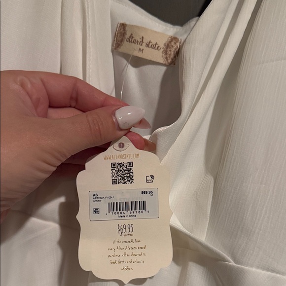 Altar'd State Ivory Ruffled Cami Dress - Picture 2 of 3